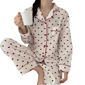Pigiama di Alta Qualità in Morbida <span class=keywords><strong>Seta</strong></span> Artificiale con Stampa Personalizzata, Set da 2 Pezzi con Pantaloni Lunghi per Donna, Ideale per Casa - Product Image 3