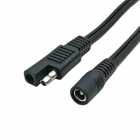 Cable de Extensión de Alimentación CC con Conector Macho Hembra de 5.5*2.1mm a Conector SAE de 2 Pines