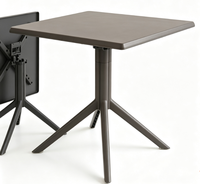 Table à manger carrée moderne, table d'extérieur résistante aux intempéries, table pliable gain de place pour usage commercial et domestique