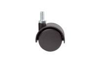 Roulettes jumelles en plastique noir de meubles de boule de rouleau 50mm