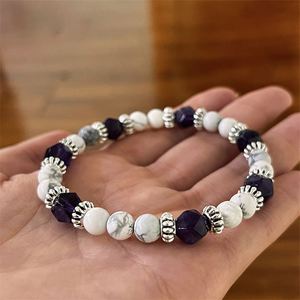 Bracelet en pierre naturelle avec perles de verre colorées, stimulant la confiance, politique de tarification échelonnée experte, codage standardisé - Product Image 4