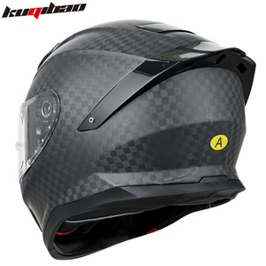 Cool Qibao All-Season Dual Visor Full-Face Casco de carreras de fibra de carbono 3C/DOT Certified Hombres/Mujeres Nueva cobertura completa de motocicleta - Product Image 4