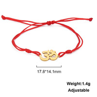 Bouddha Hindou Yoga Om Aum Bracelet En Acier Inoxydable Boîte Chaîne Bracelet Femmes Hommes Hindouisme Amulette Vintage Bijoux Cadeau