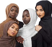GLS045 Syal Leher Kepala Wanita Syal Katun Hijab Kustom Syal Muslim Islam Warna-warni Grosir