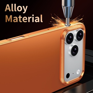 เคสโทรศัพท์มือถือแบบด้านด้านหลัง สำหรับ iPhone 17 14 15 16 Pro Max 17 Air กรอบอะลูมิเนียมโลหะ ป้องกันแรงกระแทก - Product Image 6