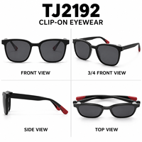 Montures de lunettes unisexes TR90 avec clip solaire anti-radiation et verres polarisés TAC confortables