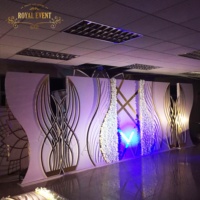 Fournitures de mariage populaires, décoration de scène, toile de fond acrylique de luxe, support pour événement de mariage