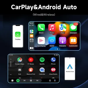 Pantalla de coche Carplay inalámbrica de 7 pulgadas para coche Compatible con pantalla táctil de 7 pulgadas CarPlay portátil y Android Auto