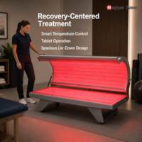 Lit de luminothérapie infrarouge LED rouge Magique Power avec contrôle intelligent de la température, conception sans fil pour tablette, solution bien-être pour position allongée
