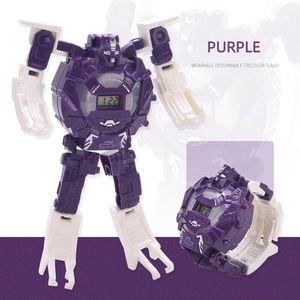 <span class=keywords><strong>Montre</strong></span> numérique LED de dessin animé pour enfants, jouets, Robot de déformation, montres électroniques pour enfants, offre spéciale - Product Image 6