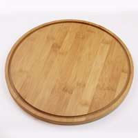 Plateau rond en bois et bambou personnalisé pour la présentation de nourriture, de gâteaux, de fruits, avec couvercle en plastique, pour les fêtes et les mariages