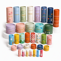Emballages personnalisés pour baume à lèvres, crème pour les yeux, masque facial, tubes cylindriques en papier kraft gaufré avec doublure intérieure résistante à l'huile