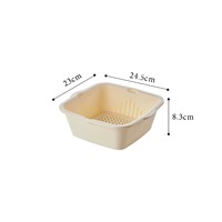 Saringan dan Mangkuk Saring Plastik Original Resounding dengan Penyimpanan Serbaguna untuk Dapur, Permukaan Halus