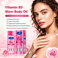 Huile pour le corps éclatante Dr.DAVEY Vitamine B3 200ml, huile de rose musquée à la niacinamide, huile hydratante et éclaircissante pour le soin de la peau du corps