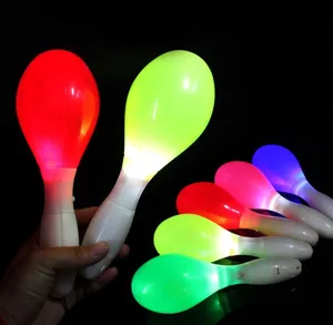 Flashing Multi Colour Flashing Maraca Neon Sensory Shaking Toy Xmas Gift LED Maracas Light Up Maracas