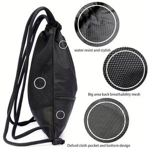 Large Capacity Basketball Bag <b>Drawstring</b> <b>Backpack</b> Printable Logo Outdoor Sports Marathon Event Bundle Pocket Polyester Lining - Product Image 4