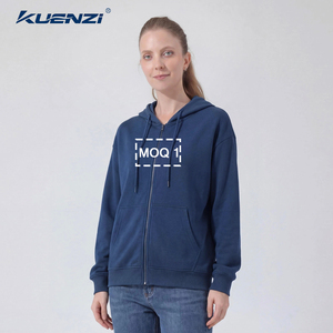 Felpa con Cappuccio e <span class=keywords><strong>Zip</strong></span> Kuenzi Oversize, 100% Cotone 300GSM, Morbida e Resistente, per Stampa Personalizzata, Vendita all'Ingrosso per Donne - Product Image 2