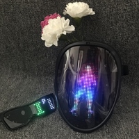WisdomTimes 2023 Masque facial LED intelligent technique pour Halloween, déguisement programmable par application, couleurs complètes, rechargeable 2000mAh 12