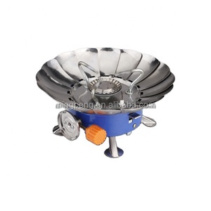 HIX OEM fornello a Gas a bruciatore singolo <span class=keywords><strong>Set</strong></span> pieghevole antivento metallico per barbecue da campeggio estensione butano manuale uso esterno - Product Image 3