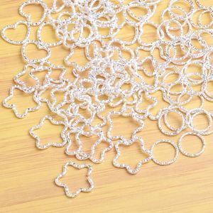 DIY Metal Jewelry Accessories Embossed Pentagram Heart Twist Jump <b>Rings</b> Eco-friendly Plated <b>Key</b> Chains - Product Image 3
