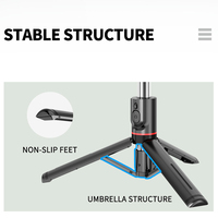 Trípode Selfie Stick L13 de Acero Inoxidable, 1130 mm, Plegable, Giratorio, Estructura Profesional para Fotografía con Teléfono Móvil