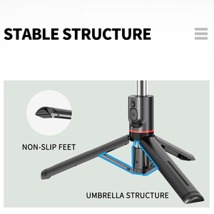 Trípode Selfie Stick L13 de Acero Inoxidable, 1130 mm, Plegable, Giratorio, Estructura Profesional para Fotografía con Teléfono Móvil - Product Image 5