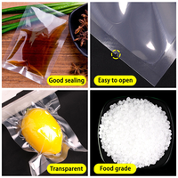 Sac d'emballage biodégradable en nylon transparent sous vide alimentaire blanc imprimé de logo personnalisé