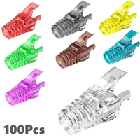 Zonze Transparente Verzugsfreie PVC-Stecker für Cat5/Cat5e/Cat6/Cat6A/Cat7 Netzwerk RJ45 Patchkabel Durchsichtiger Zugentlastungs-Steckverbinder