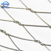 Maille de câbles en acier inoxydable à haute résistance, tressée, filet de cordes nouées pour façade de bâtiment, décoration murale verte