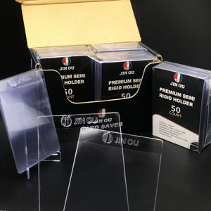 Toptan fiyat spor kartları kart koruyucu yarı sert tutucu JO-JL-14 ticaret kartı koruyucu - Product Image 5