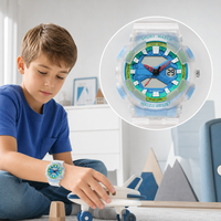Reloj Digital Deportivo Resistente al Agua con Doble Hora, Blanco Esmerilado Translúcido, con Logotipo Personalizado al por Mayor para Estudiantes