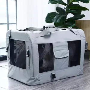 Fornitore di accessori da viaggio per auto per animali domestici all'ingrosso trasporto borsa da trasporto per animali domestici in tela morbida cuccia portatile per gabbia per animali di grandi dimensioni