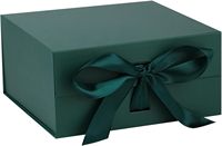 Boîte cadeau verte, 6x6x3 pouces, boîtes cadeaux avec couvercles pour cadeaux avec fermeture magnétique et ruban pour mariage, rangement, anniversaire