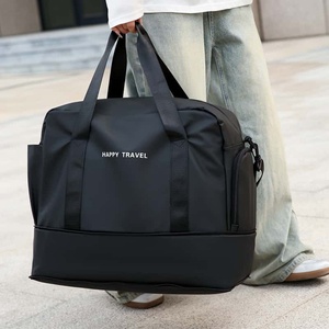 Bolsa de Viaje Unisex de Moda, Impermeable, de Tela Oxford, Gran Capacidad, Cierre de Cremallera, Correa Ajustable, para Gimnasio, Viajes Felices - Product Image 3