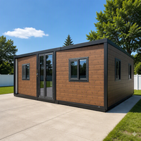 Maison conteneur pliable préfabriquée modulaire pour glamping avec cuisine, ignifuge, étanche, faible MOQ pour location sur site de camping