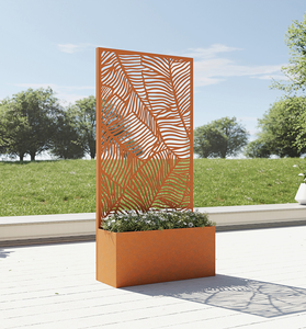 <span class=keywords><strong>Treillis</strong></span> de confidentialité personnalisé en métal pour l'extérieur avec jardinière surélevée pour lit de jardin pour terrasse piscine bain à remous en acier corten - Product Image 1