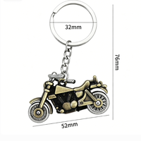 Porte-clés de moto simulé, mini porte-clés mécanique, pendentif métallique innovant, cadeau pour les passionnés de moto