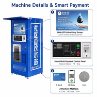 Máquina Expendedora de Agua Purificada por Ósmosis Inversa, Estación de Autoservicio para Exteriores, OEM, 24H, Inteligente, con Monedas, Código QR, IoT, Luz UV para Desinfección Automática