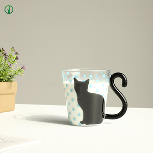 Caneca de gato para café, caneca de vidro criativa resistente ao calor com design exclusivo - Product Image 5