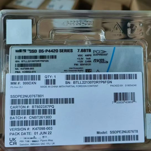 SSDPE2NU076T801 D5-P4420 7.68TB <b>SSD</b> <b>2.5</b>" U.2 PCIE NVME SSDPE2NU076T801 - Product Image 1