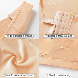 Front Closure <strong>Post</strong> <strong>Surgery</strong> <strong>Compression</strong> Minimizer <strong>Bra</strong> with Adjustable Straps Wirefree <strong>Bras</strong> - Product Image 2