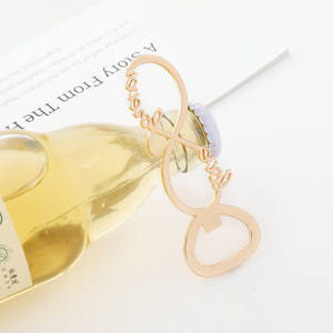 Ouvre-bouteille en métal or argent pour les fournitures de fête de mariage - Product Image 4