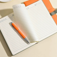 Carnet en cuir PU rigide A5 ligné avec boucle porte-stylo, agenda personnalisable pour le bureau, avec logo 3D et boucle, journal intime