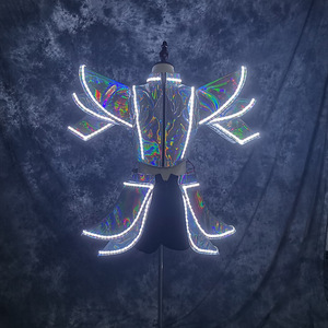 Conjunto de disfraz de actuación de barra de luz blanca Sexy creativa, decoraciones de fiesta coloridas para la escuela y el club para ropa de <span class=keywords><strong>ballet</strong></span> - Product Image 3