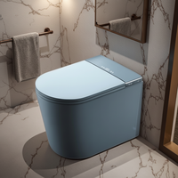 S013 Toilette intelligente sur pied entièrement automatique avec télécommande et application, chasse d'eau par siphon, matériau céramique, siège chauffant, veilleuse, siphon en P/S