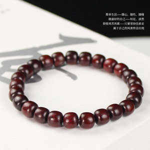 Cuentas de Madera de Sándalo en Forma de Barril de 7x8mm, Pulidas a Mano, Joyería Coleccionable Unisex para Uso Diario - Product Image 3
