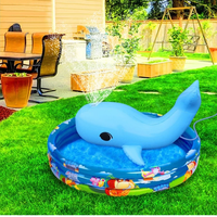 Arroseur gonflable Vaporisateur d'eau Baleine Pulvérisation d'eau Poisson Piscine extérieure Jouets de plage pour enfants