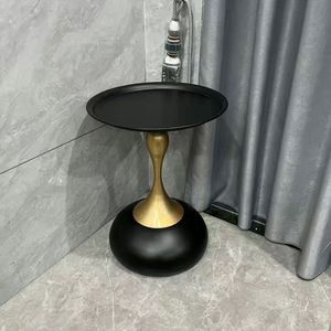 Internet best-seller Table basse de petite taille Table d'appoint pour canapé Table ronde moderne légère de luxe de style italien