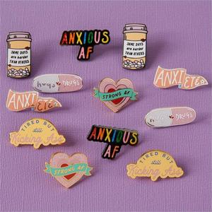 Tùy Chỉnh Mạnh Mẽ Men <span class=keywords><strong>Pin</strong></span> Sức Khỏe Tâm Thần Hình Trái Tim Vàng Kim Loại Màu Hồng Long Lanh Cứng Men Ve Áo <span class=keywords><strong>Pin</strong></span> Huy Hiệu Trâm Cho Lưu Niệm - Product Image 5