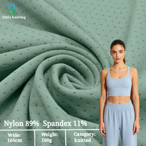 160GSM 89% Nylon 11% Spandex 4 Way Stretch Butterfly <strong>Mesh</strong> Knitted Fabric Breathable Sportswear Fabric for Yoga Bras - Product Image 1